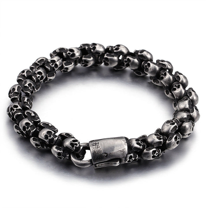 Men's Skull Ghost Head Vintage Stainless Steel Bracelet