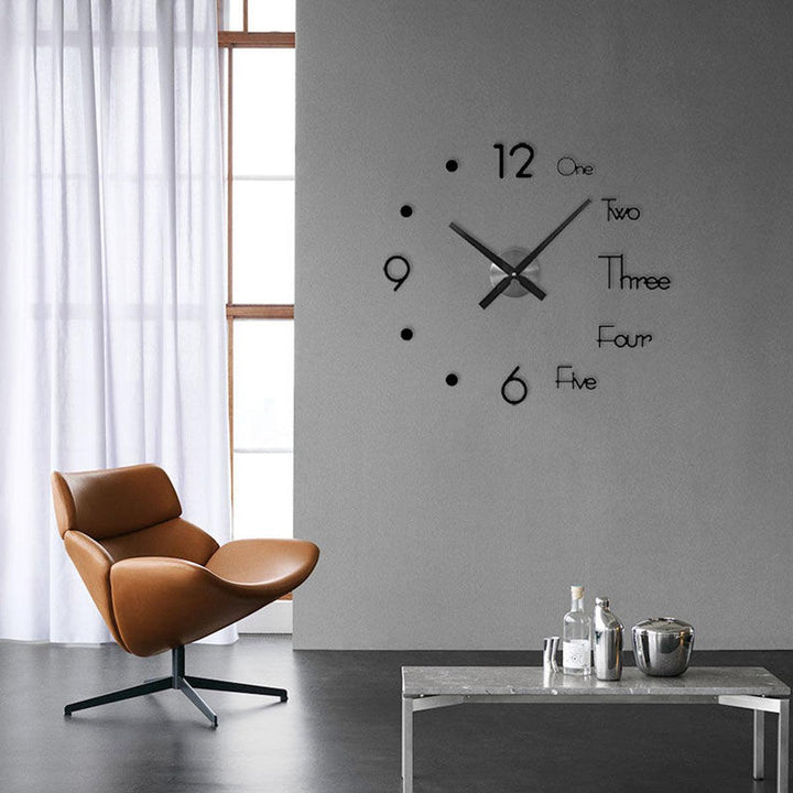 3D Modern DIY Wall Clock Mirror Surface Sticker Mechanism Clock Home Living Room Office Decor Clocks Acrylic