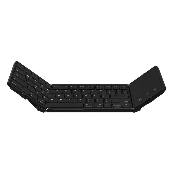 Multi-Device Wireless Folding Keyboard with Large Touchpad