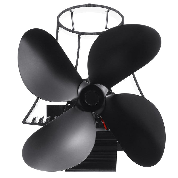 4/5 Blades Fireplace Fan Stove Fan Heated Fan Heat Powered Eco Fan Low Noise - MRSLM