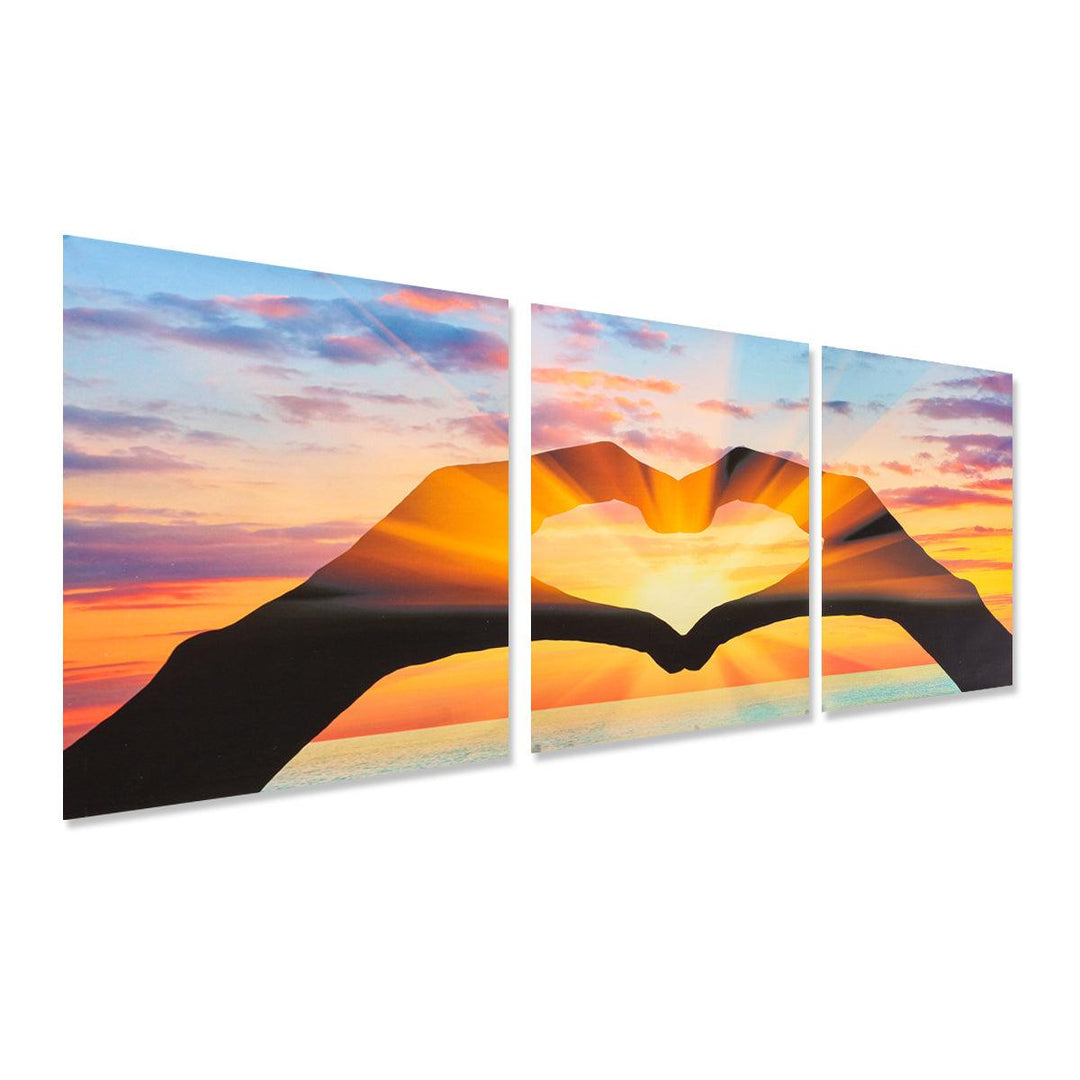 3pcs Unframed Heart Gesture Canvas Painting Home Wall Art Living Room Bedroom Decor Hanging Pictures