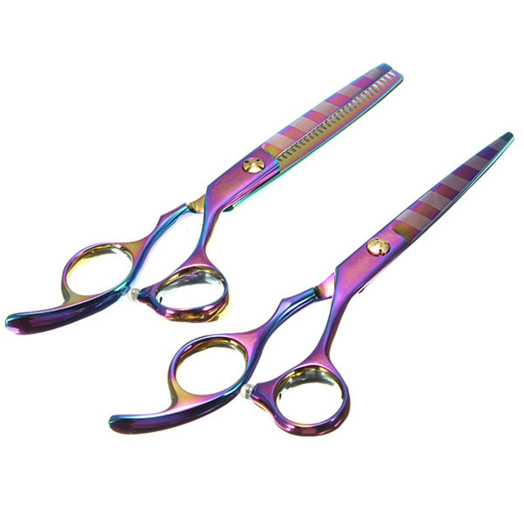 3 Pcs/Set Professional Stainless Steel Hair Cutting Thinning Scissors Barber Tool Hair Scissor Comb Set Hairdressing Shears Kit (#01)