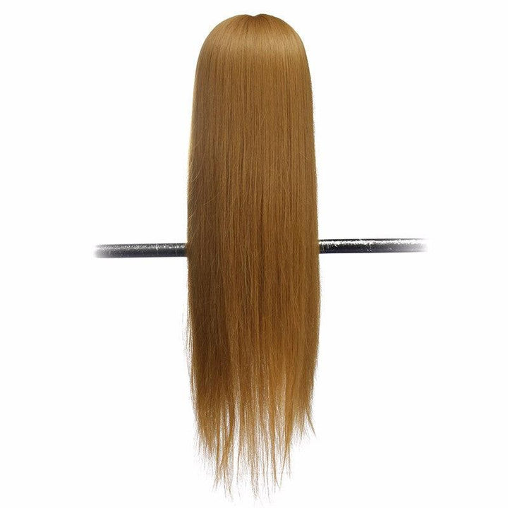 26" Light Brown 30% Human Hair Training Mannequin Head Model Hairdressing Makeup Practice with Clamp