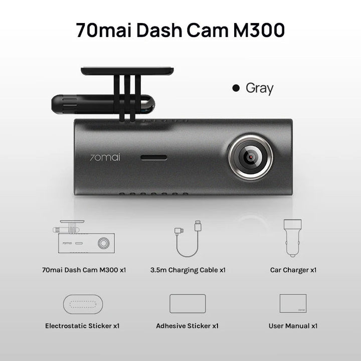 High-Resolution Night Vision Dash Cam with 1296P & 24H Parking Monitor