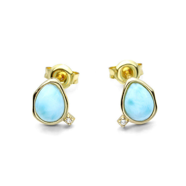 Natural Haiwen Stone Topaz Earrings