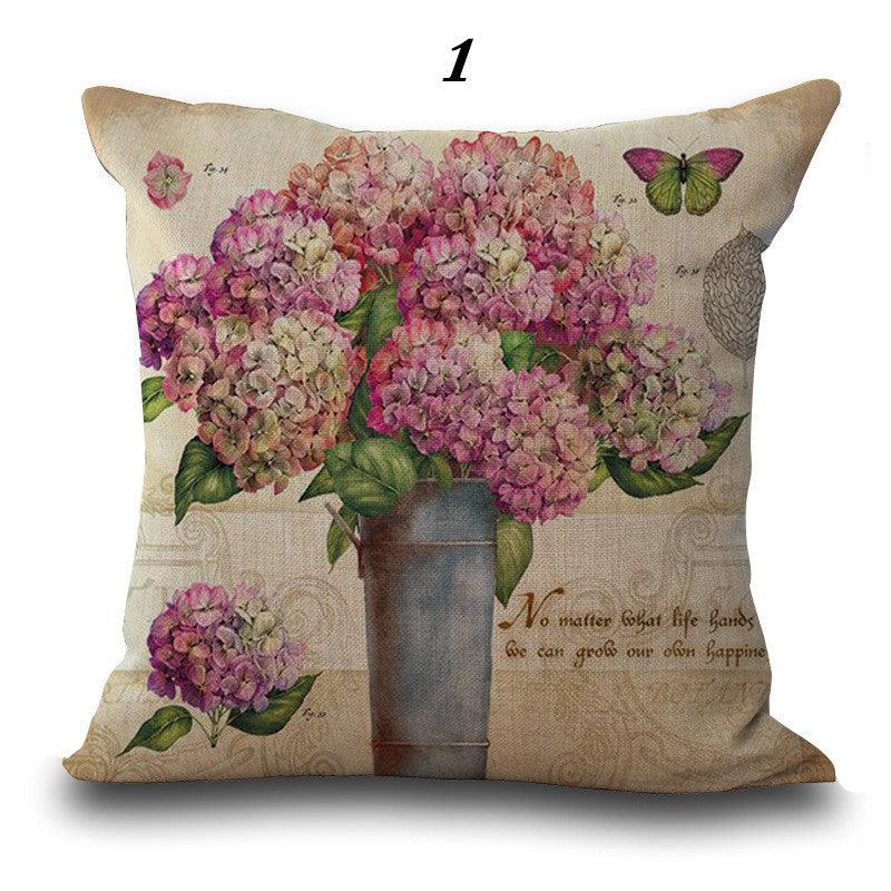 45x45cm Flower Style Cartoon Decorative Sofa Pillow Case Modern Floral Printed Cushion Cover