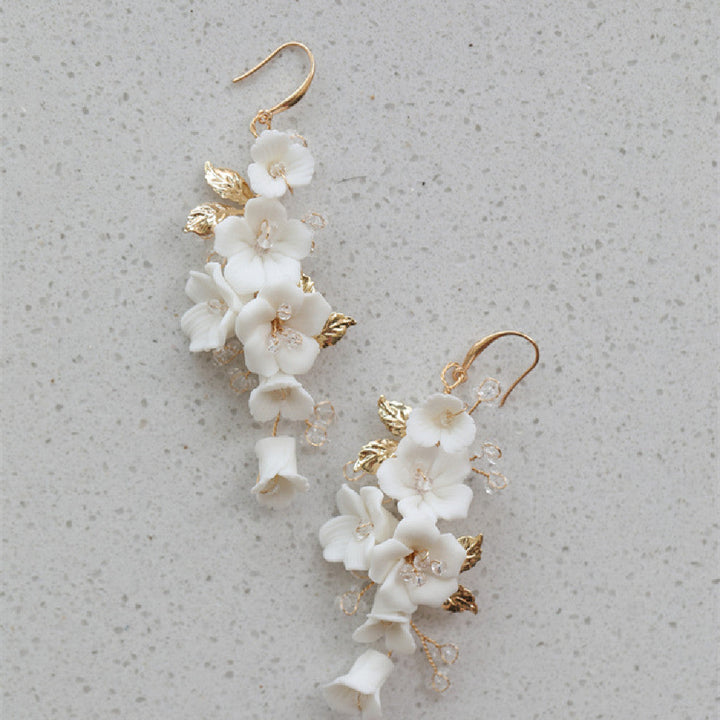 Women's Ceramic Flower Earrings