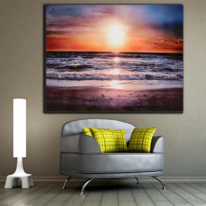 30*40 cm Sunset Beach Sofa Canvas Painting Wall Hanging Picture Canvas Home Office Wall Decoration no Frame