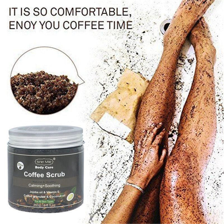 200ml Coffee Exfoliating Deep Skin Cleanse Bath Salt Whitening Skin Scrub Skin Care Product Massager Accessories