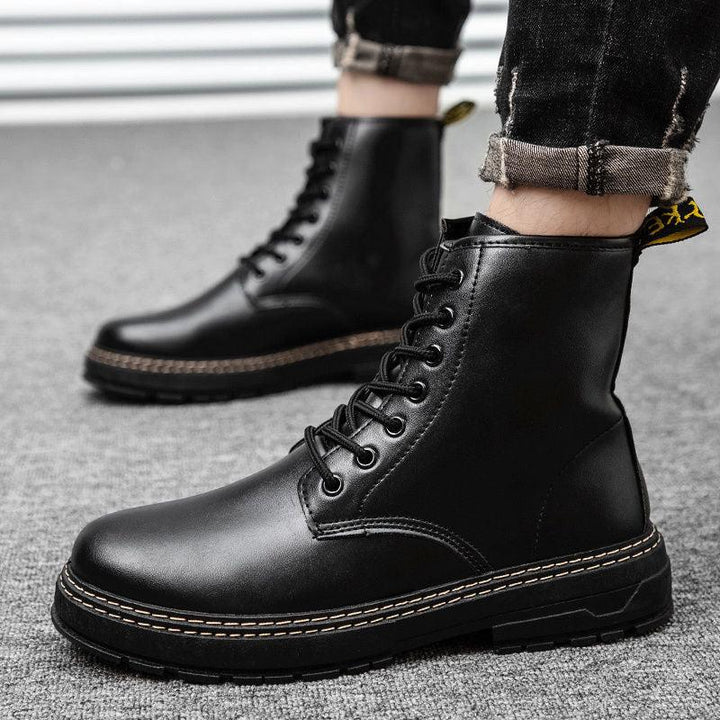 Men's Casual Leather Boots Increase Leather Shoes