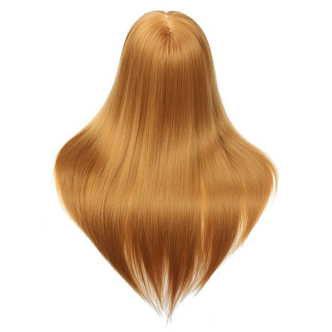 26" Long Hair Training Mannequin Head Model Hairdressing Makeup Practice with Clamp Holder