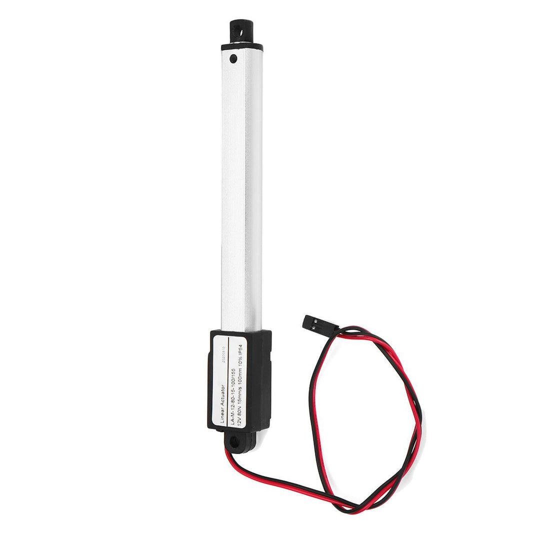 IP54 Linear Actuator 12V DC 100mm Stroke Electric Window Door Opener Linear Motor 30/15/9.5mm/s Speed