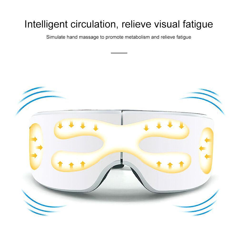 Electric Heating Massage Bluetooth Eye Massager Hot Compress Therapy Glasses Eye Care Fatigue Relief Machine