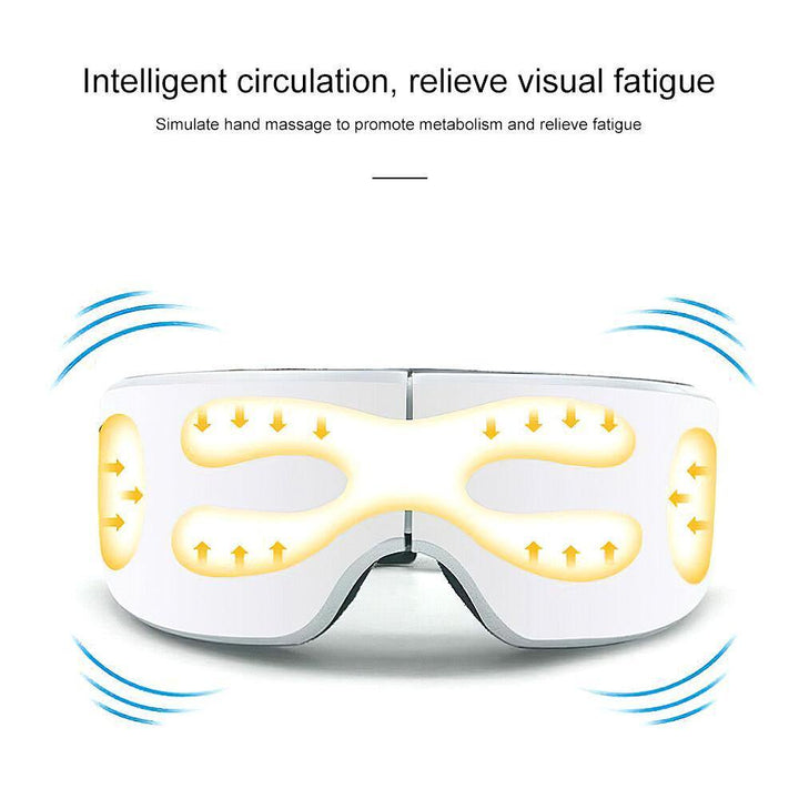 Electric Heating Massage Bluetooth Eye Massager Hot Compress Therapy Glasses Eye Care Fatigue Relief Machine