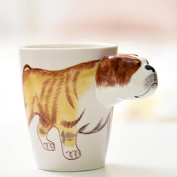 3D Ceramic Mug Pure Hand-painted Animal Cup Cartoon Cup Painted Coffee Mug - MRSLM