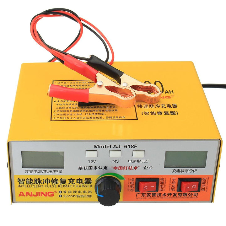 12/24V 400AH Auto Motorcycle Car Battery Smart Charger Pulse Repair Lead Acid