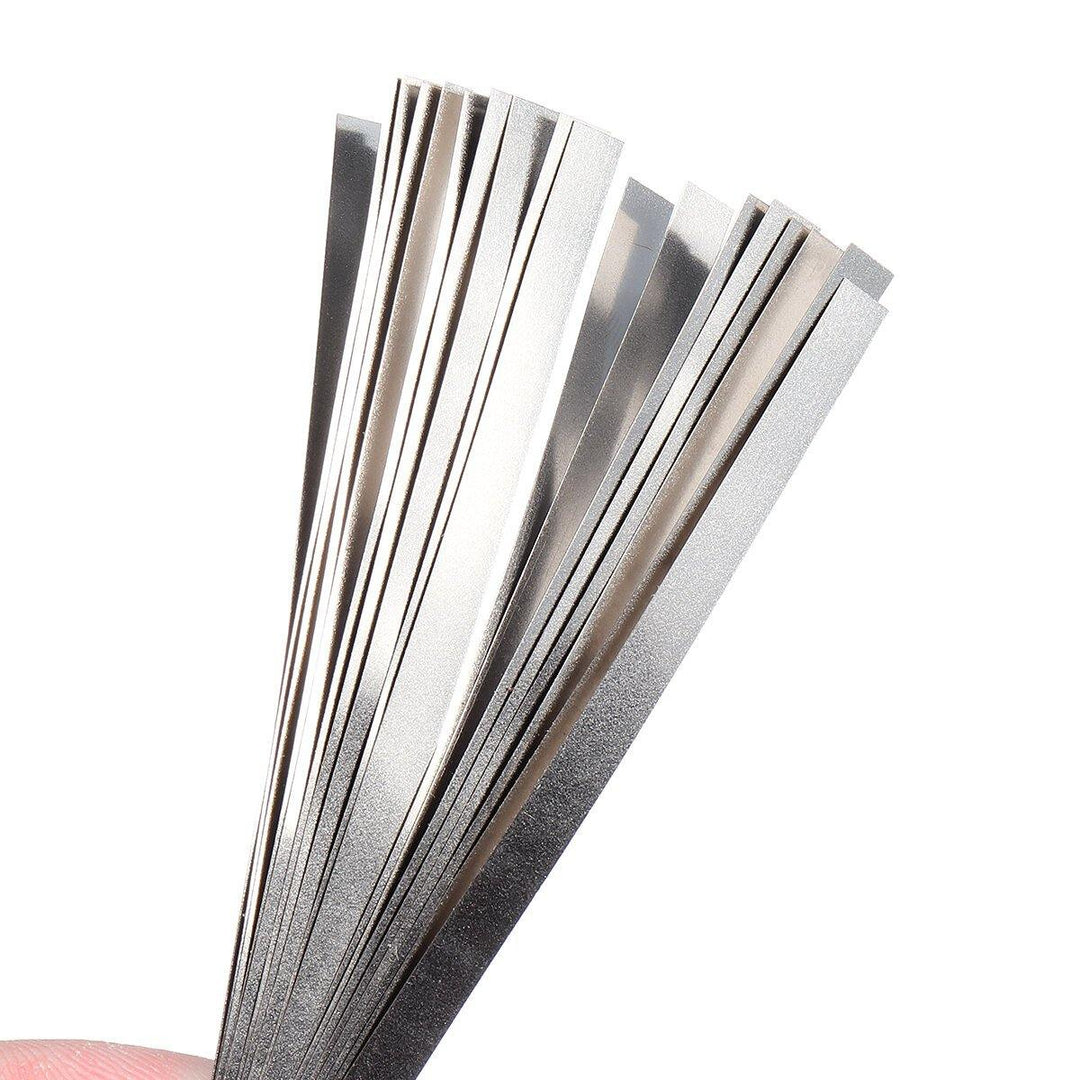 100Pcs Pure Nickel 99.96% Low Resistance Battery Strip Tabs Mat for Welding 0.1x4x100mm