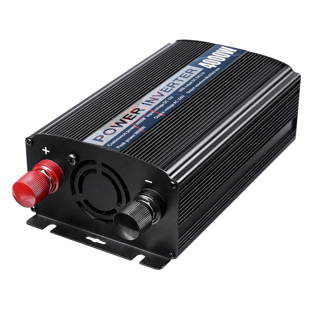 4000Peak Power Inverter DC12V To AC220V Power Converter Car USB Charger Inverter Modified Sine Wave