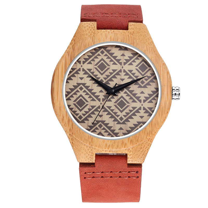 Space-time Men's Wood High Quality Watch Fashion Trend Pattern Quartz Watch